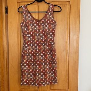 S.   MY CREATION Stunning Polka Dot Dress in Brown and White
